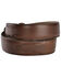 Image #2 - Justin Men's Classics Oiled Brown Western Belt, Brown, hi-res