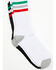 Image #1 - Cody James Men's Mexican Flag Stripe 2-pack Socks, Black, hi-res