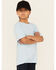 Image #2 - Carhartt Boys' Carhartt Logo Short Sleeve Graphic T-Shirt , Light Blue, hi-res