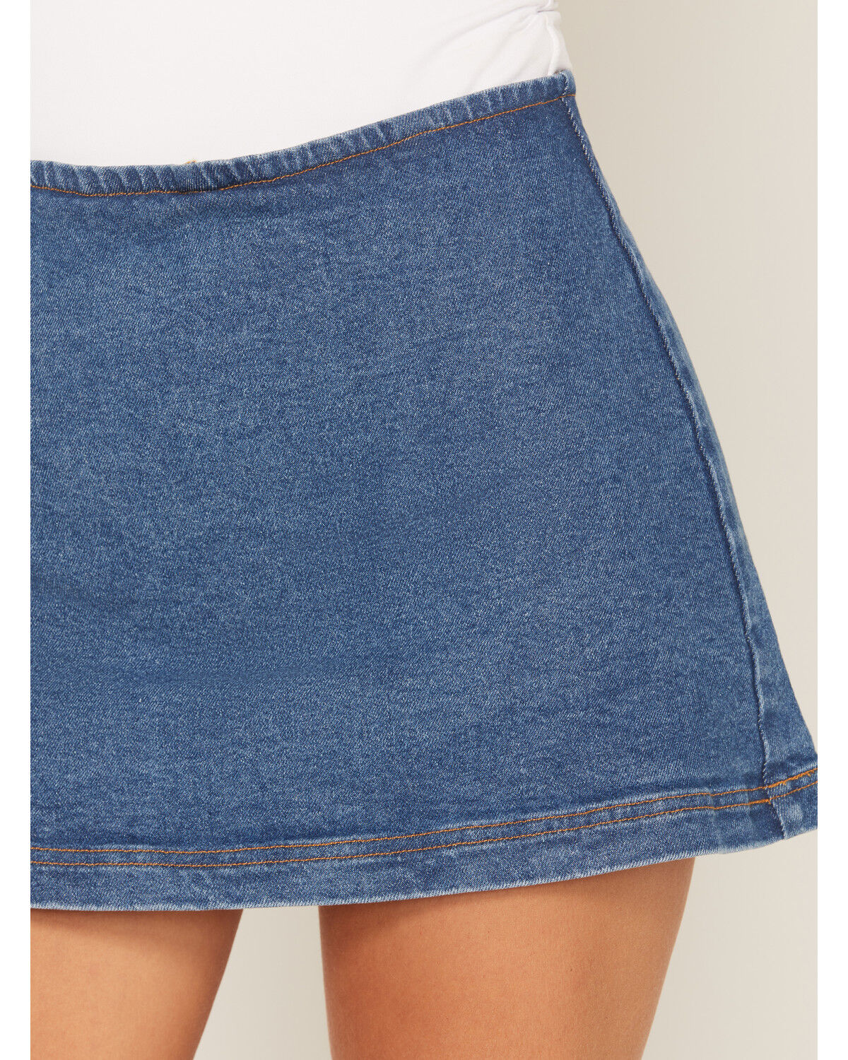 Image #2 - Cleo + Wolf Women's Medium Wash Denim Mini Skort, Medium Wash, hi-res