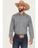 Image #1 - Cinch Men's Geo Print Modern Fit Long Sleeve Button-Down Western Shirt, Grey, hi-res
