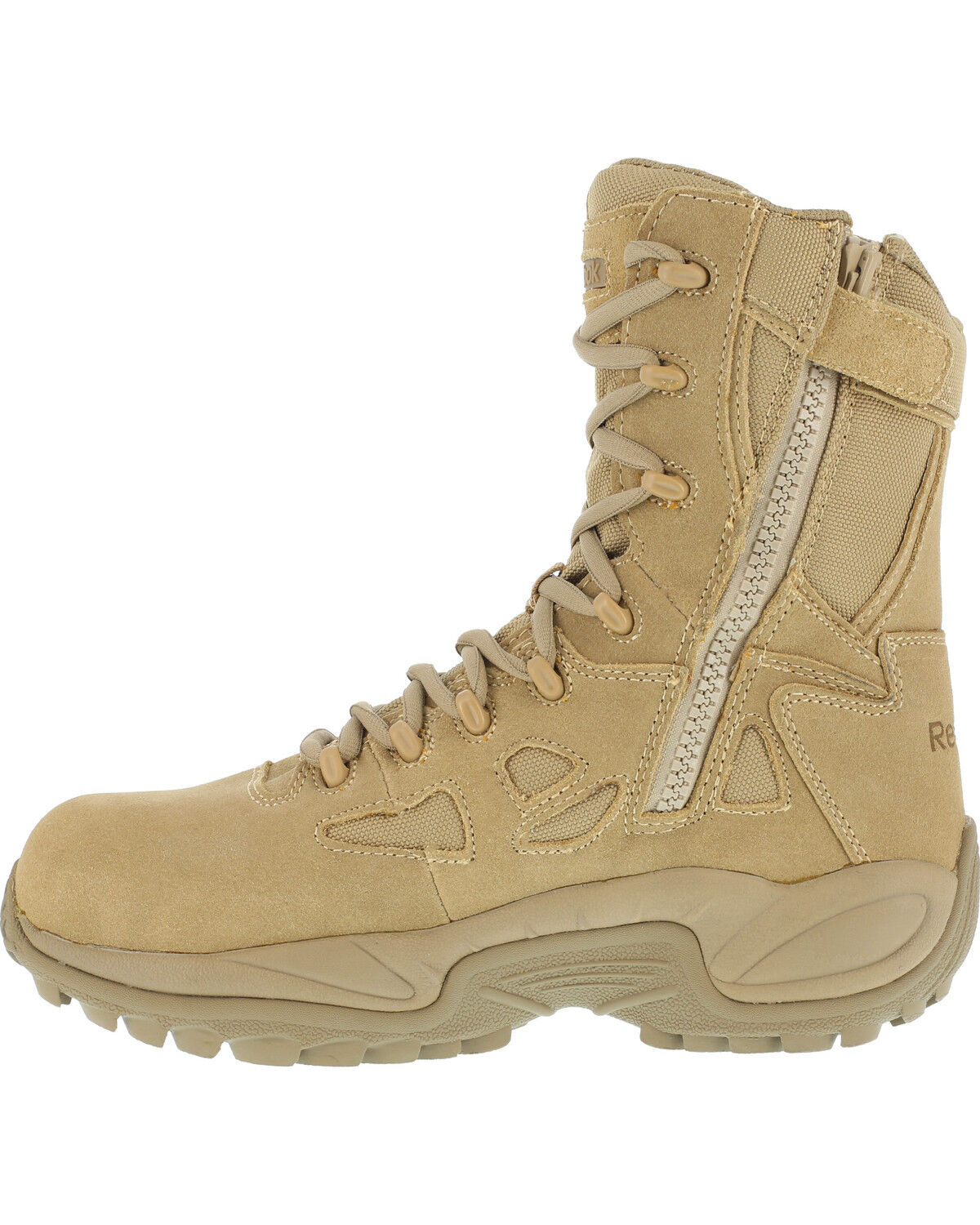 Image #4 - Reebok Men's Stealth 8" Lace-Up Side-Zip Desert Khaki Work Boots - Composite Toe, Desert Khaki, hi-res