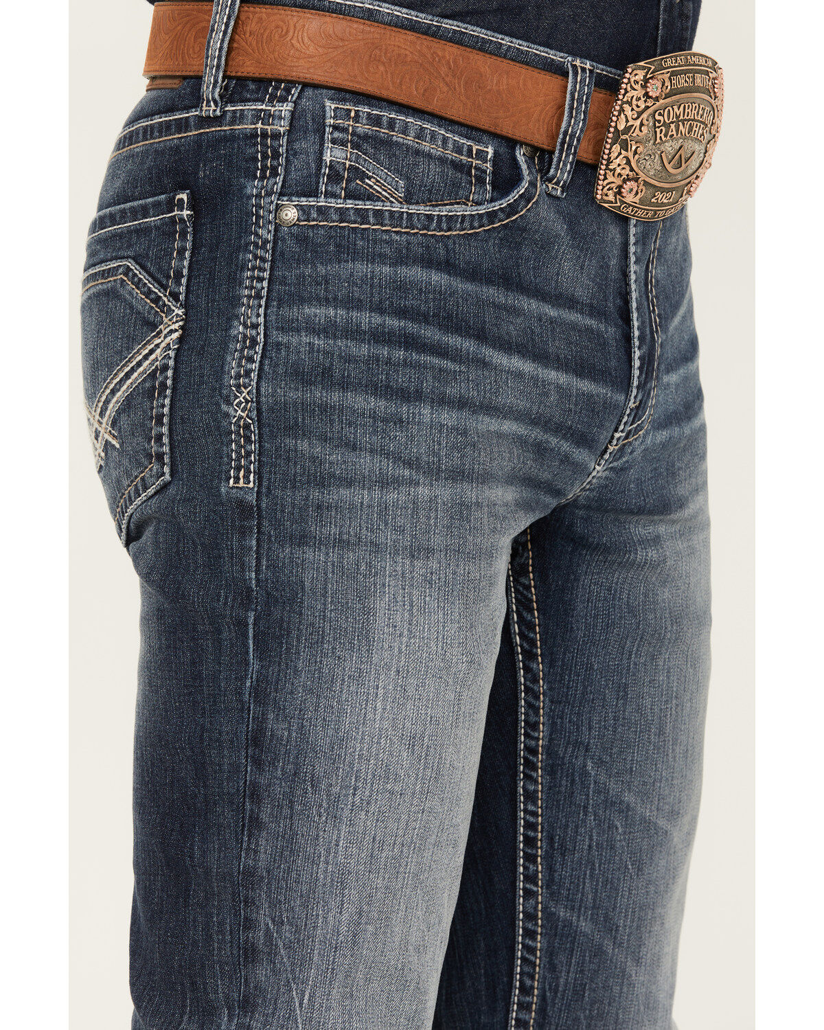 Image #2 - Cody James Men's Starlight Wash Jackson Slim Straight Stretch Denim Jeans, Dark Wash, hi-res