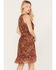 Image #4 - Idyllwind Women's Meshed Smock Mini Dress, Brown, hi-res