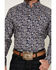 Image #3 - Ariat Men's Creighton Paisley Print Long Sleeve Button-Down Western Shirt, Navy, hi-res