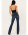 Image #3 - Idyllwind Women's Somerhill Outlaw High Rise Bootcut Button Fly Stretch Denim Jeans, Dark Medium Wash, hi-res