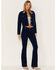 Image #1 - Cleo + Wolf Women's High Rise Corduroy Bootcut Jeans, Indigo, hi-res