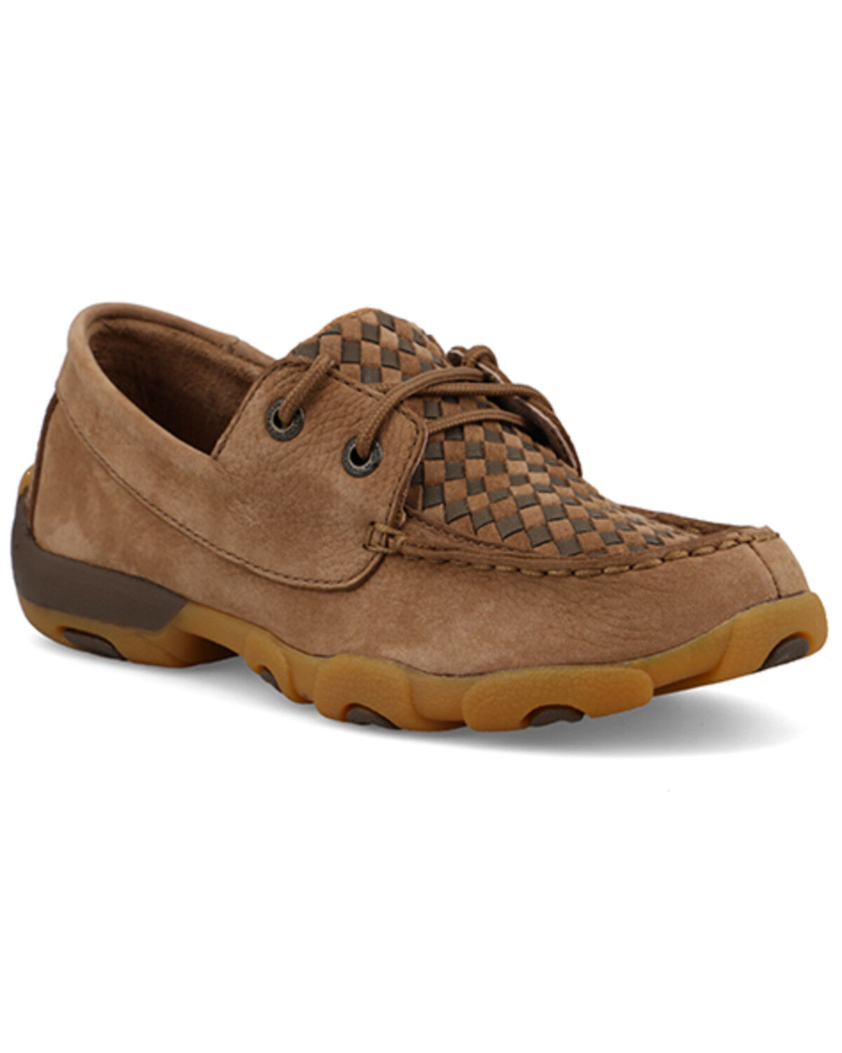 Image #1 - Twisted X Boys' Boat Shoe Driving Mocs, Camel, hi-res
