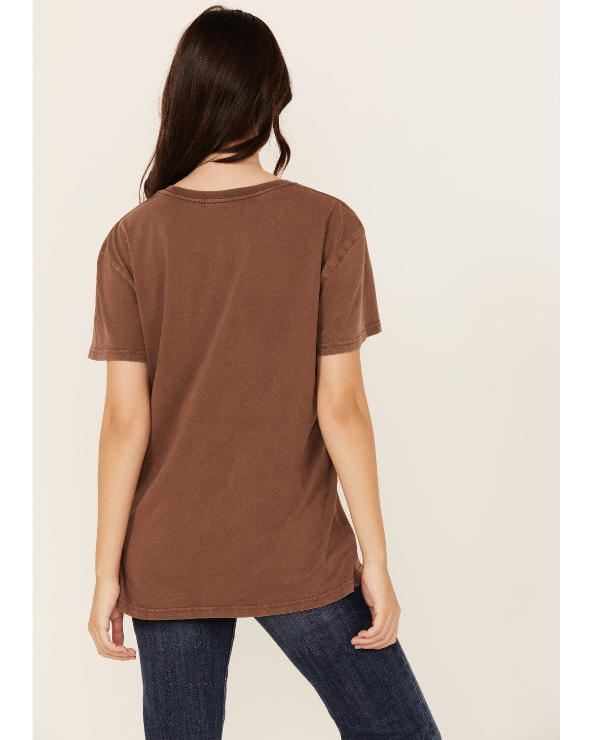 Image #4 - Wrangler Women's Boot Barn Exclusive Spirit of the West Short Sleeve Graphic Tee, Brown, hi-res