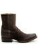 Image #2 - Moonshine Spirit Men's 8" Pancho Roughout Zipper Western Boots - Square Toe, Chocolate, hi-res