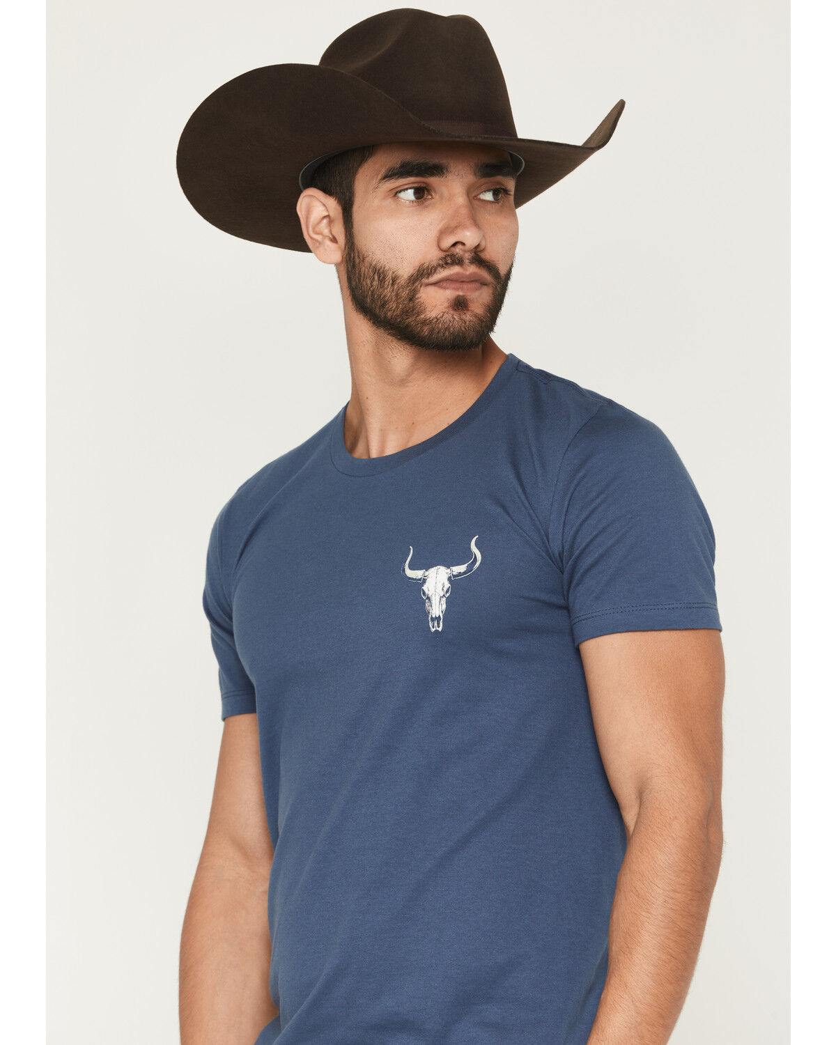 Image #3 - Cody James Men's American Steerhead Short Sleeve Graphic T-Shirt, Blue, hi-res