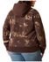 Image #2 - Ariat Women's Rachin' Graphic Print Hoodie - Plus, Brown, hi-res