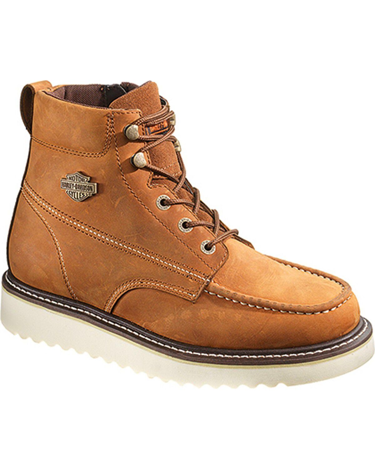 Image #1 - Harley Davidson Men's Brown Beau Lace-Up Boots- Round Toe, Brown, hi-res