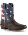 Image #2 - Roper Women's American Beauty Flag Ankle Boots, Brown, hi-res