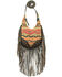 Image #1 - American West Women's Southwestern Tapestry Studded Fringe Crossbody, Multi, hi-res