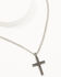 Image #5 - Cody James Men's Textured Chevron Cross Necklace , Silver, hi-res