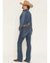 Image #3 - Wrangler Retro Women's Mae Dark Wash Mid Rise Lined Bootcut Stretch Denim Jeans, Dark Wash, hi-res