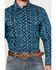 Image #3 - Wrangler Men's Checotah Southwestern Striped Long Sleeve Pearl Snap Western Shirt - Big, Blue, hi-res