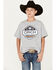 Image #1 - Cinch Boys' Logo Short Sleeve Graphic T-Shirt, Grey, hi-res