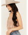 Image #2 - En Creme Women's Metallic Cropped Tank Top, Rose, hi-res