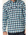 Image #3 - Cody James Men's FR Plaid Print Long Sleeve Work Shirt - Tall , Teal, hi-res