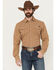 Image #1 - Cinch Men's Solid Arenaflex Long Sleeve Snap Western Performance Shirt, Brown, hi-res