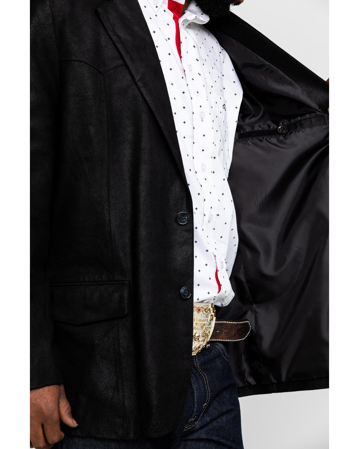 Image #4 - Cody James Men's Black Suede Blazer Jacket - Big & Tall, Black, hi-res