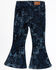 Image #3 - Shyanne Toddler Girls' Dark Wash Allover Printed Flare Jeans, Dark Wash, hi-res