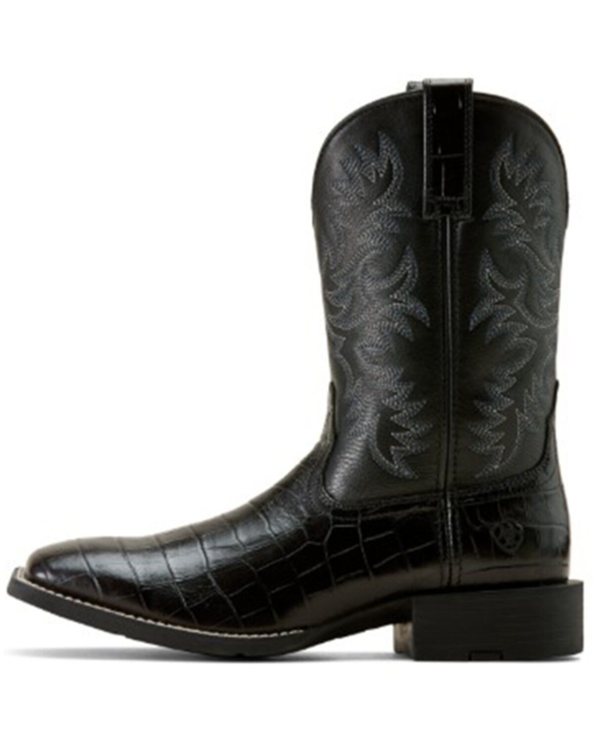 Image #3 - Ariat Men's Sport Latigo Crocodile Print Performance Western Boots - Broad Square Toe, Black, hi-res
