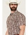 Image #2 - Cody James Men's Rusted Gate Paisley Print Short Sleeve Snap Western Shirt, Brown, hi-res