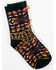 Image #1 - Shyanne Girls' Josie Southwestern Print Socks - 2 Pack, Brandy Brown, hi-res