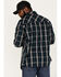 Image #4 - Resistol Men's Greeley Large Plaid Button Down Western Shirt , Navy, hi-res