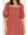 Image #3 - Cleo + Wolf Women's Short Sleeve Button-Front Mini Dress, Rose, hi-res