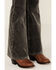 Image #2 - Rock & Roll Denim Girls' Corduroy Flare Jeans , Charcoal, hi-res