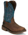 Image #1 - Justin Men's Broncy Pull-On Work Boots - Composite Toe, Brown, hi-res