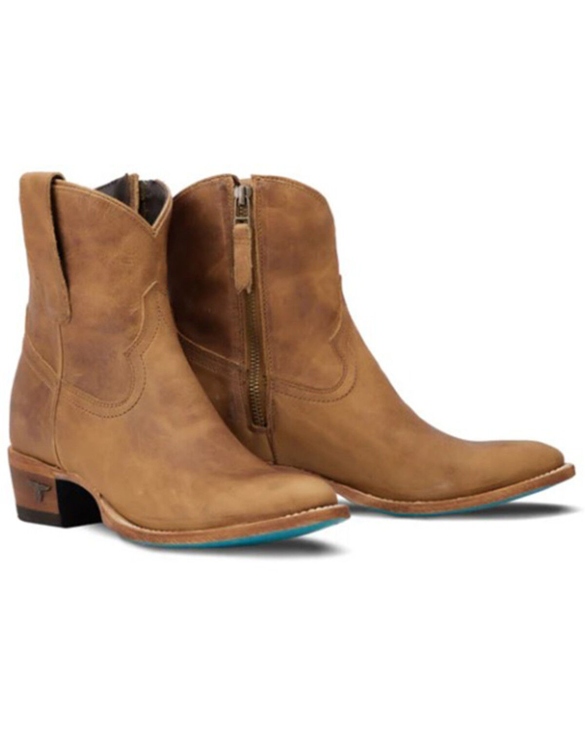 Lane Women's Plain Jane Western Booties - Round Toe, Brown, hi-res