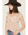 Image #2 - Wild Moss Women's Ditsy Floral Print Short Sleeve Shirt, Multi, hi-res