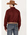 Image #4 - RANK 45® Men's Solid Basic Twill Logo Long Sleeve Button-Down Western Shirt - Big, Wine, hi-res