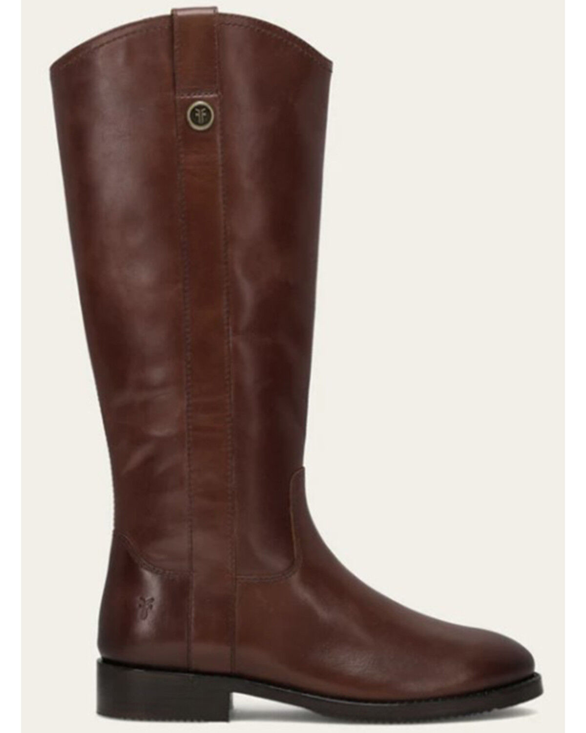 Image #2 - Frye Women's Melissa Button Tall Inside Zip Boots - Round Toe, Brown, hi-res