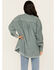 Image #4 - Cleo + Wolf Women's Oversized French Terry Shacket , Steel Blue, hi-res