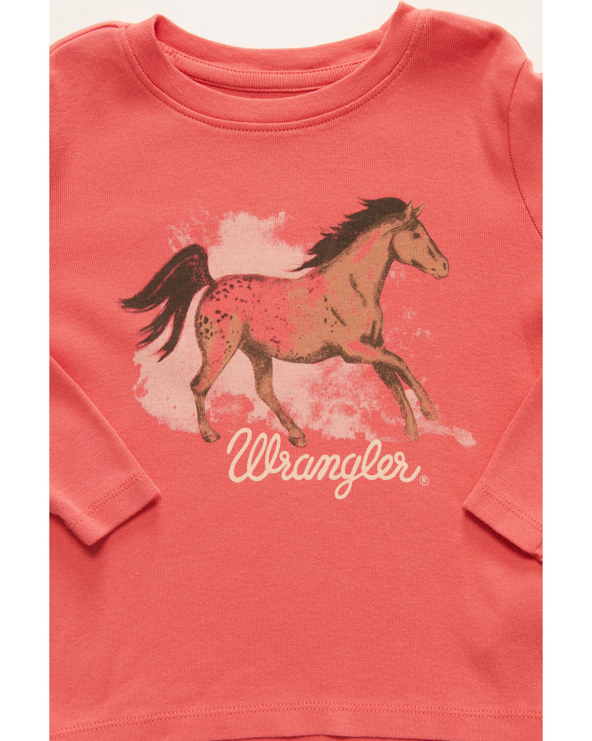 Image #2 - Wrangler Toddler Girls' Horse Long Sleeve Graphic Shirt, Pink, hi-res
