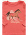 Image #2 - Wrangler Toddler Girls' Horse Long Sleeve Graphic Shirt, Pink, hi-res