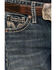 Image #2 - Rock & Roll Denim Boys' Dark Wash Stretch Bootcut Jeans, Blue, hi-res