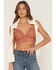 Image #1 - Wishlist Women's Strappy Lace Applique Scallop Lace Bralette, Rust Copper, hi-res