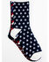 Image #1 - Shyanne Women's Stars & Stripes Crew Socks - 3-Pack, Red/white/blue, hi-res