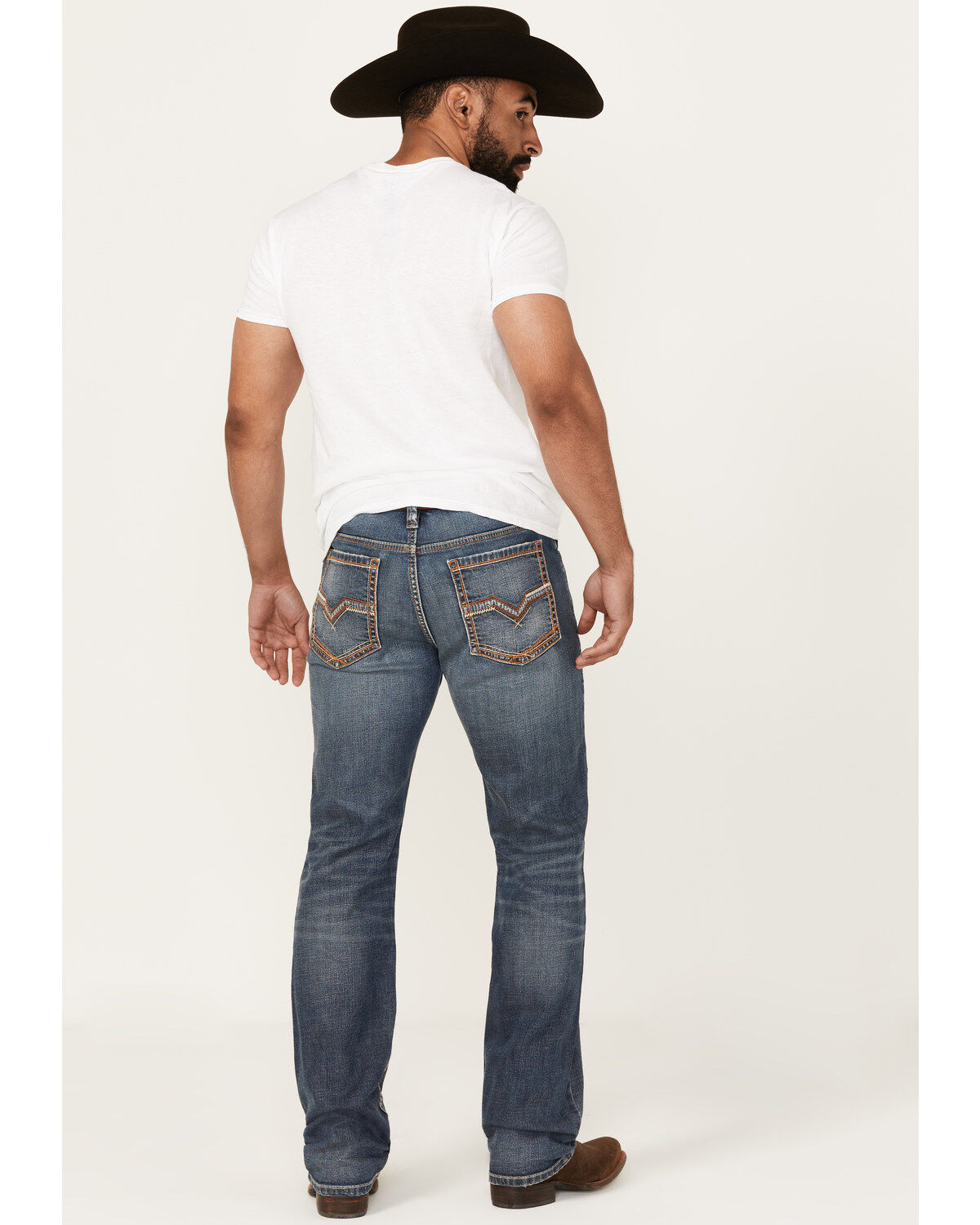 Image #3 - Moonshine Spirit&reg; Men's Cantina Wash Decker Slim Straight Stretch Denim Jeans, Medium Wash, hi-res