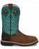 Image #2 - Justin Men's Derrickman Western Work Boots - Steel Toe, Lt Brown, hi-res