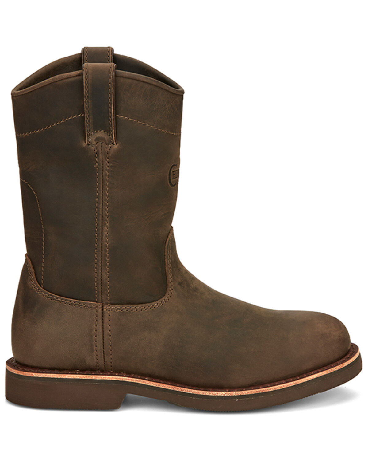Image #2 - Chippewa Men's 10" Classic 2.0 Pull-On Work Boots - Soft Toe, Pecan, hi-res
