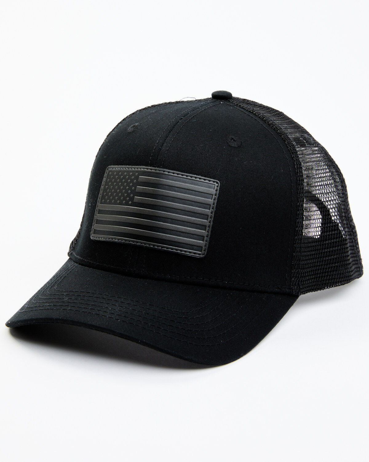 Cody James Men's American Flag Patch Ball Cap, Black, hi-res