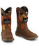 Image #5 - Justin Men's Stampede Rush Western Work Boots - Square Toe, Orange, hi-res